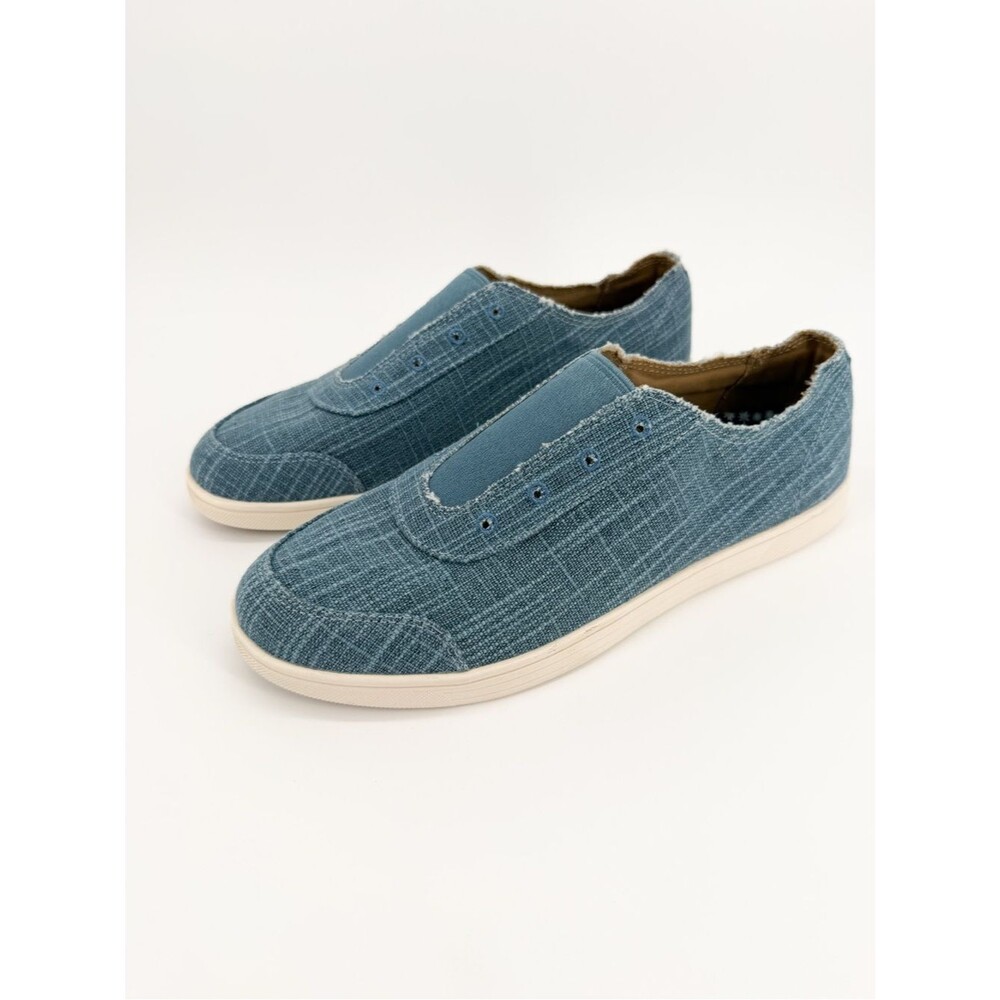 Spenco Santa Maria Orthotic Denim Canvas Slip-On Comfort Sneakers Blue 12 NEW